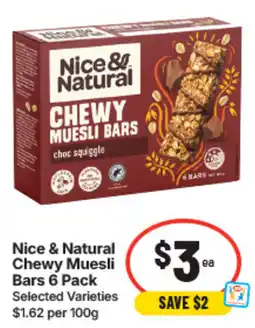 IGA Nice & Natural Chewy Muesli Bars offer