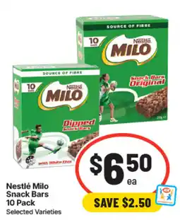 IGA Nestlé Milo Snack Bars offer