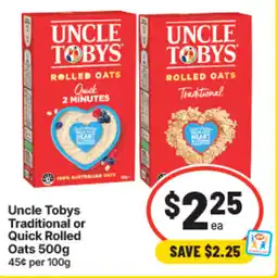 IGA Uncle Tobys Rolled Oats offer