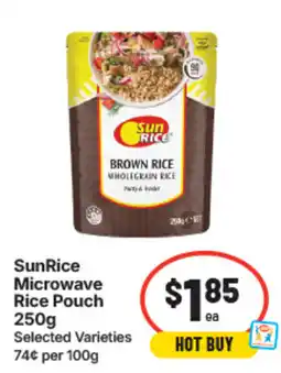 IGA SunRice Microwave Rice Pouch offer