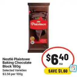 IGA Nestlé Plaistowe Baking Chocolate Block offer