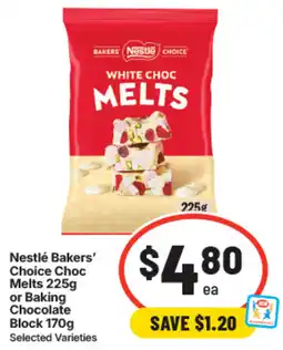 IGA Nestlé Bakers' Choice White Choc Melts offer