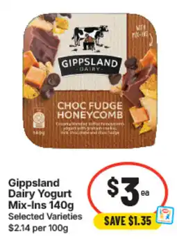 IGA Gippsland Dairy Yogurt Mix-Ins offer