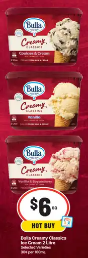 IGA Bulla Creamy Classics Ice Cream offer