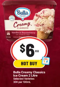 IGA Bulla Creamy Classics Ice Cream offer