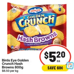 IGA Birds Eye Golden Crunch Hash Browns offer
