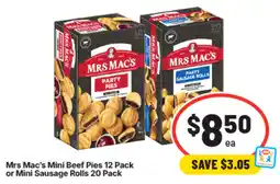 IGA Mrs Mac's Mini Beef Pies offer
