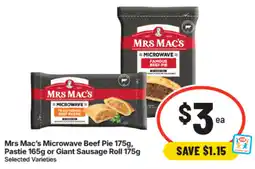 IGA Mrs Mac's Microwave Beef Pie offer