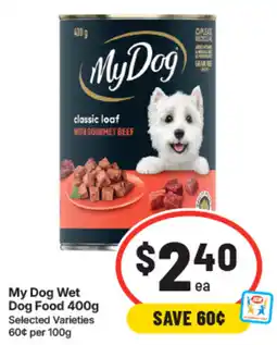 IGA My Dog Wet Dog Food offer