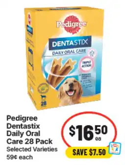 IGA Pedigree Dentastix Daily Oral Care 28 Pack Selected Varieties offer