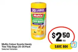 IGA Multix Colour Scents Handy Ties Tidy Bags offer