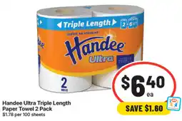 IGA Handee Ultra Triple Length Paper Towel offer