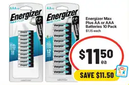 IGA Energizer Max Plus AA or AAA Batteries offer