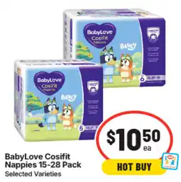 IGA BabyLove Cosifit Nappies Selected Varieties offer