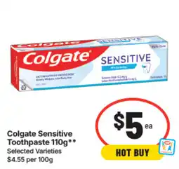IGA Colgate Sensitive Toothpaste offer