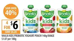Supabarn Vaalia Kids Probiotic Yoghurt Pouch offer