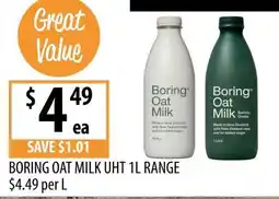 Supabarn Boring Oat Milk offer