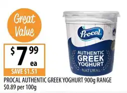 Supabarn Procal Authentic Greek Yoghurt offer