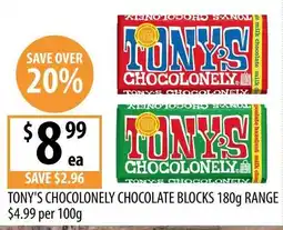 Supabarn Tony's Chocolonely Chocolate Blocks offer