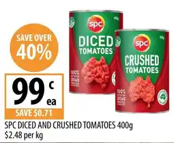 Supabarn SPC Diced and Crushed Tomatoes offer