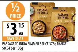 Supabarn Passage to India Simmer Sauce offer