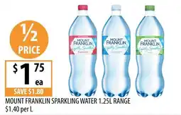 Supabarn Mount Franklin Sparkling Water 1.25L Range offer