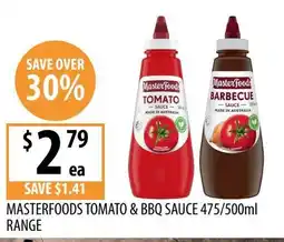 Supabarn Masterfoods Tomato & BBQ Sauce offer