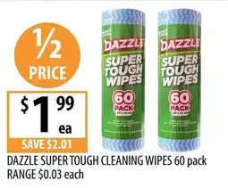 Supabarn Dazzle Super Tough Cleaning Wipes offer