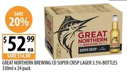 Supabarn Great Northern Brewing Co Super Crisp Lager offer