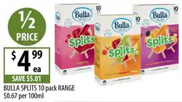 Supabarn Bulla Splits 10 pack Range offer