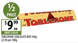 Supabarn Toblerone Chocolate Bar offer