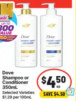 IGA Dove Shampoo or Conditioner offer