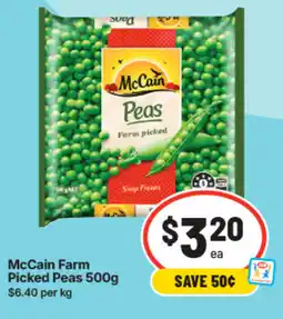 IGA McCain Farm Picked Peas offer