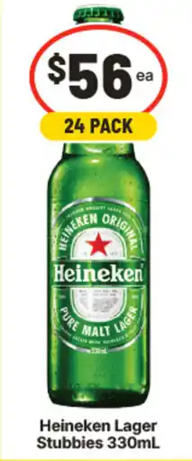IGA Heineken Lager Stubbies offer