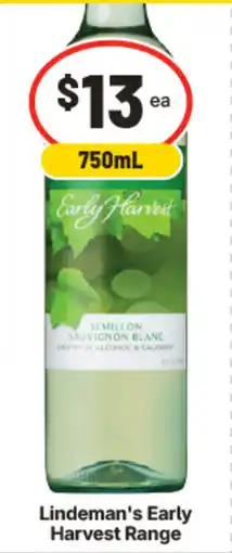 IGA Lindeman's Early Harvest Range offer