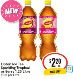 IGA Lipton Ice Tea Sparkling Tropical or Berry offer