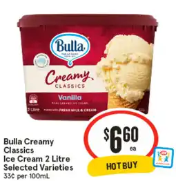 IGA Bulla Creamy Classics Ice Cream offer