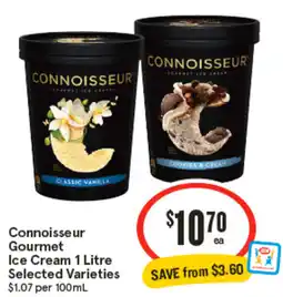 IGA Connoisseur Gourmet Ice Cream offer