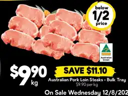 Drakes Australian Pork Loin Steaks - Bulk Tray offer