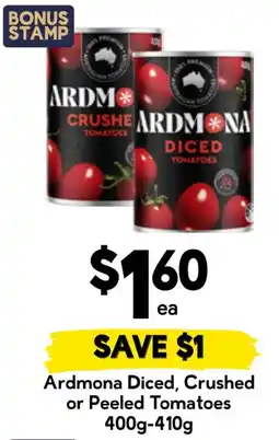 Drakes Ardmona Diced, Crushed or Peeled Tomatoes offer