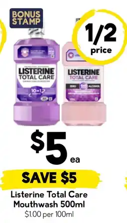 Drakes Listerine Total Care Mouthwash offer