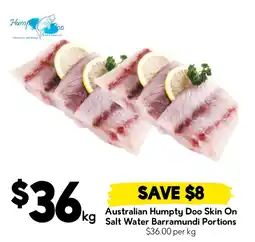 Drakes Australian Humpty Doo Skin On Salt Water Barramundi Portions offer