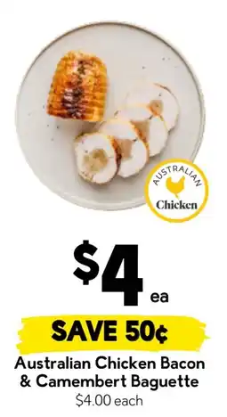 Drakes Australian Chicken Bacon & Camembert Baguette offer