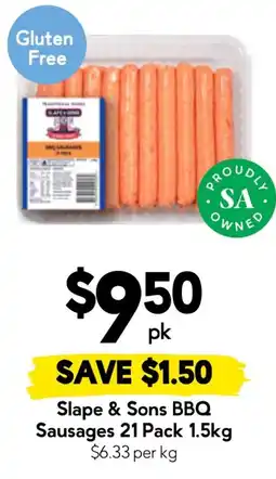 Drakes Slope & Sons BBQ Sausages offer