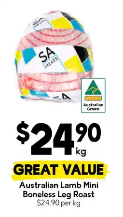 Drakes SA Meats Australian Lamb Mini Boneless Leg Roast offer