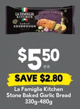 Drakes La Famiglia Kitchen Stone Baked Garlic Bread offer