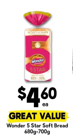 Drakes Wonder 5 Star Soft Bread offer