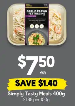 Drakes Simply Tasty Meals Garlic Prawn Fettuccine offer