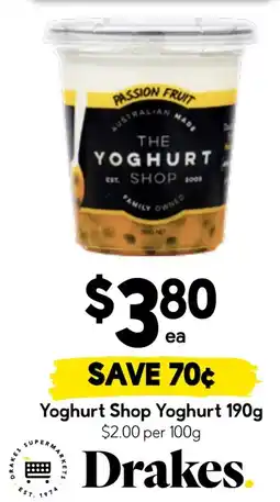 Drakes Yoghurt Shop Yoghurt offer