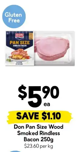 Drakes Don Pan Size Wood Smoked Rindless Bacon offer
